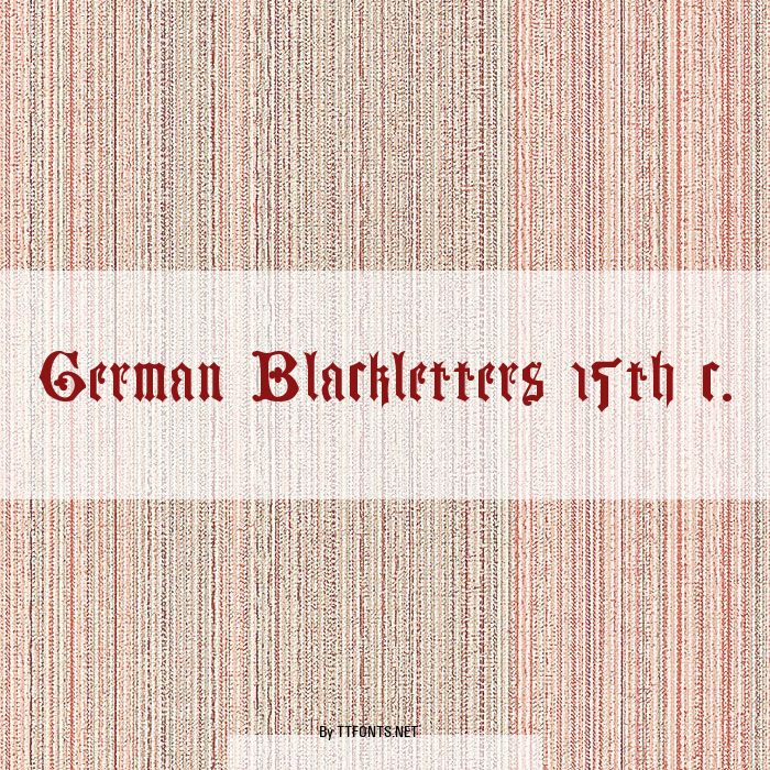 German Blackletters 15th c. example